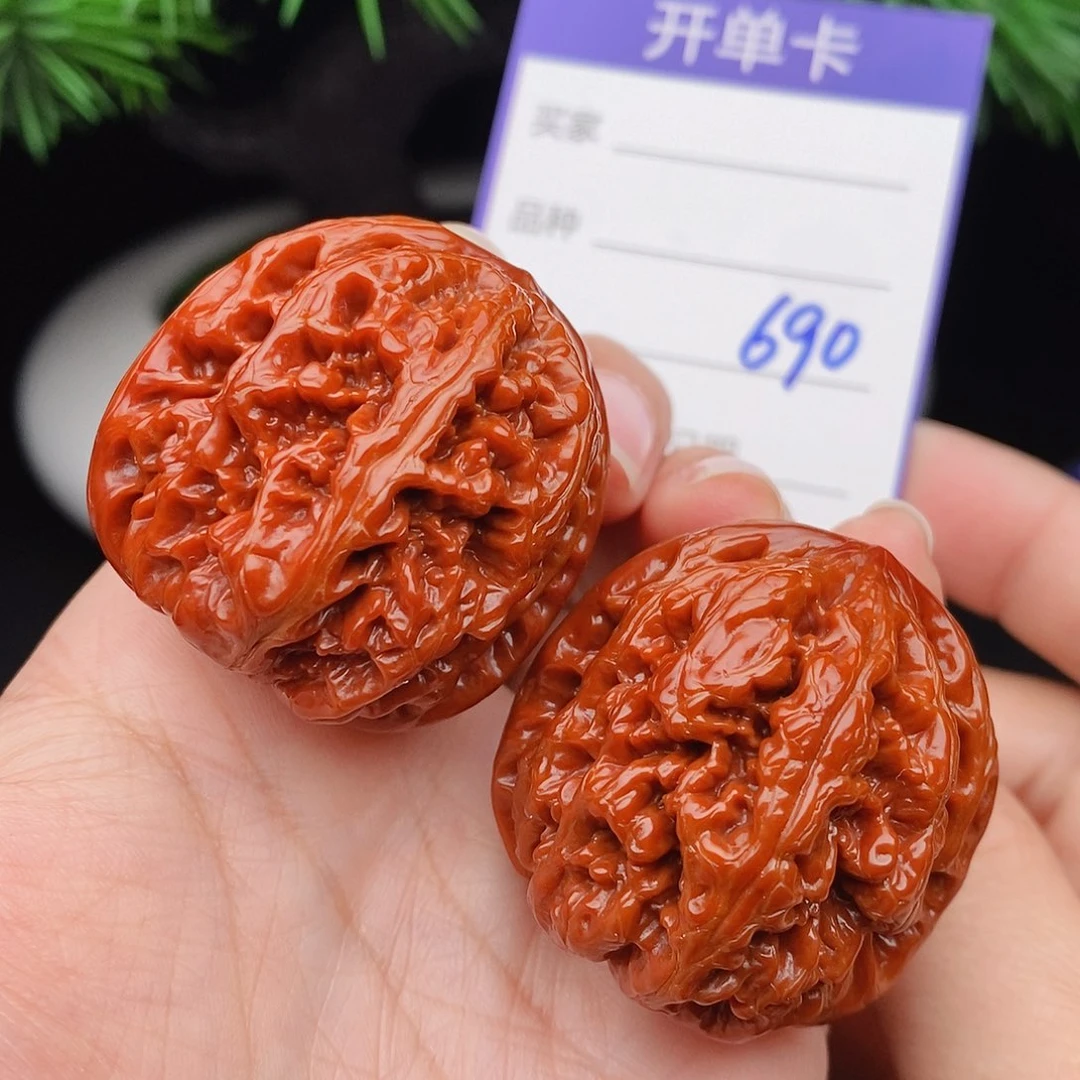 文玩核桃把件37粗筋690