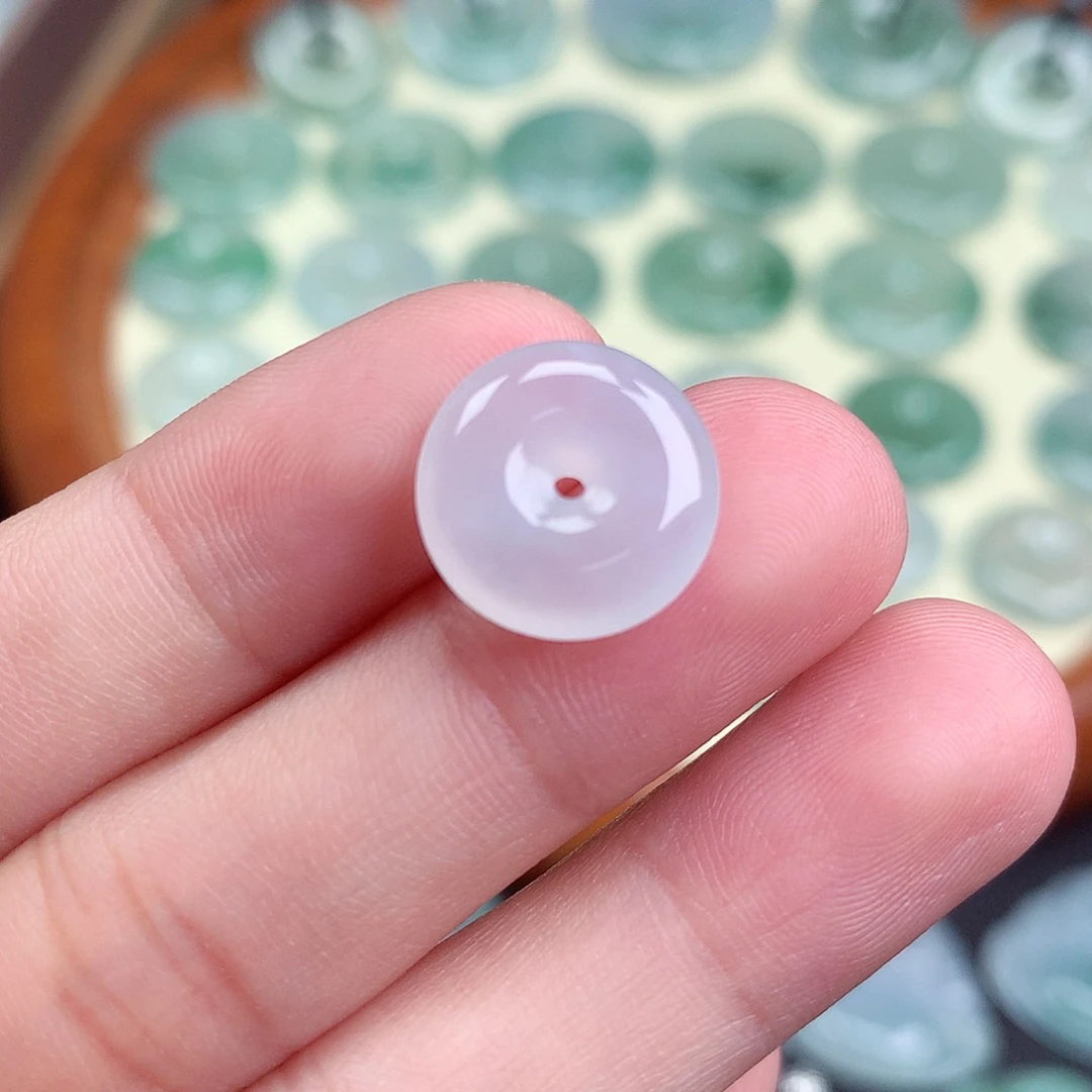 翡翠未镶嵌颈饰平安扣13.4×4.3