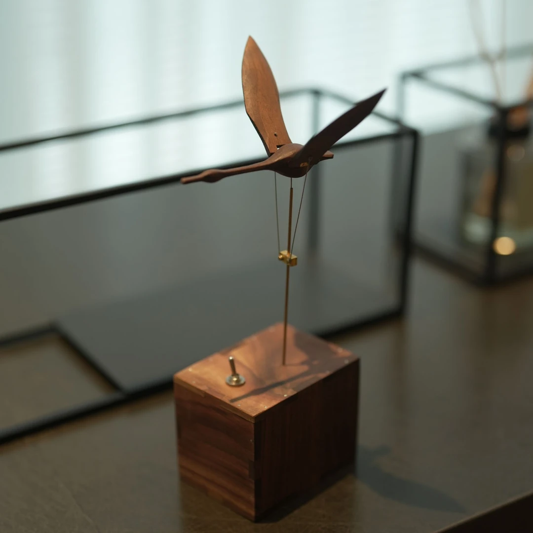 【帝平线】黑胡桃木天鹅摆件八音盒木制创意摆件节日生日礼物治愈系