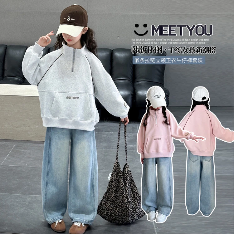 （卫衣）童装女童卫衣秋装2025新款中大童儿童洋气时髦女孩春款