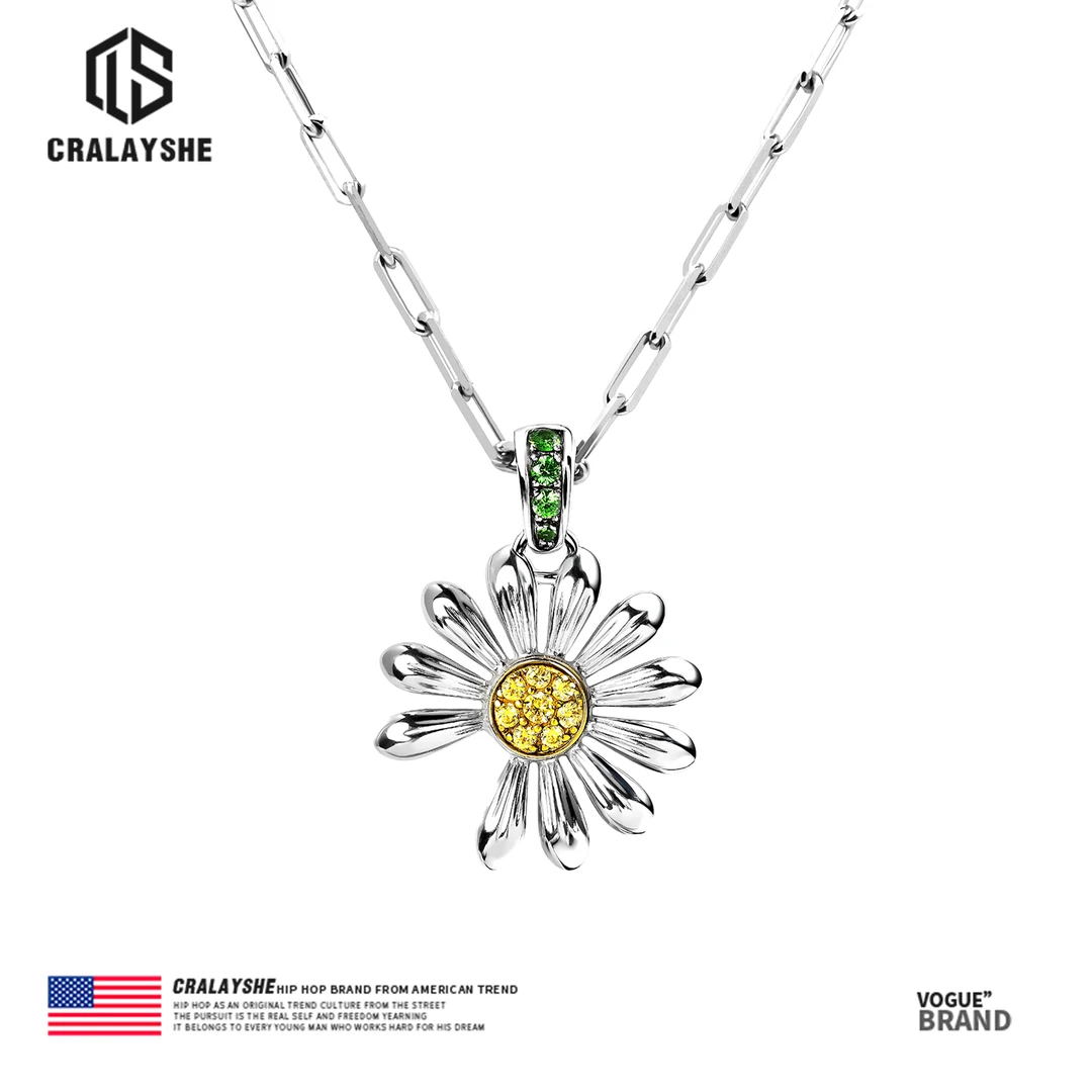 坠链均925银 权志龙同款小雏菊项链轻奢小众百搭锁骨链七夕礼物