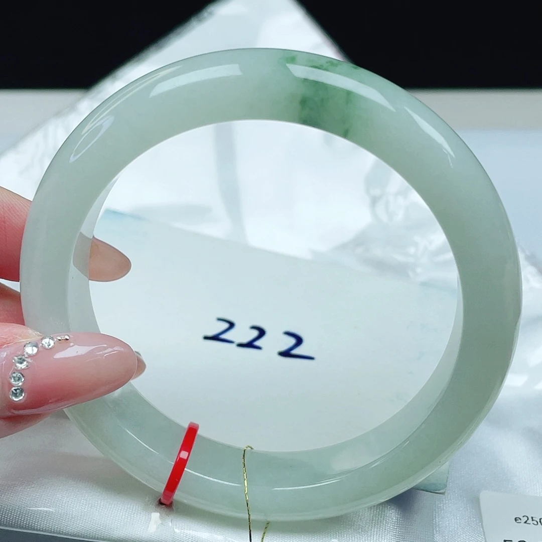 翡翠未镶嵌手镯正圈58+