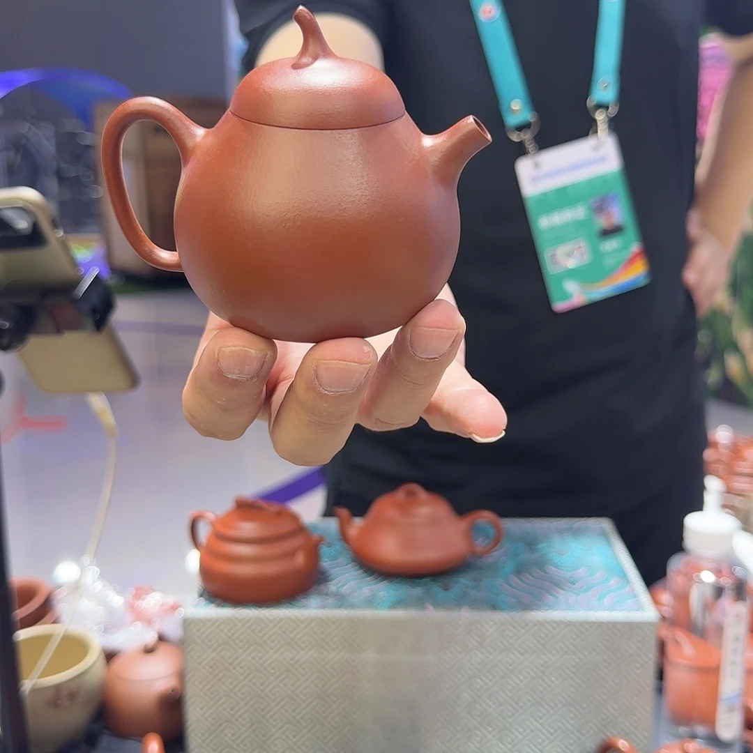 茶杯紫砂朱泥小茄瓜 180CC
