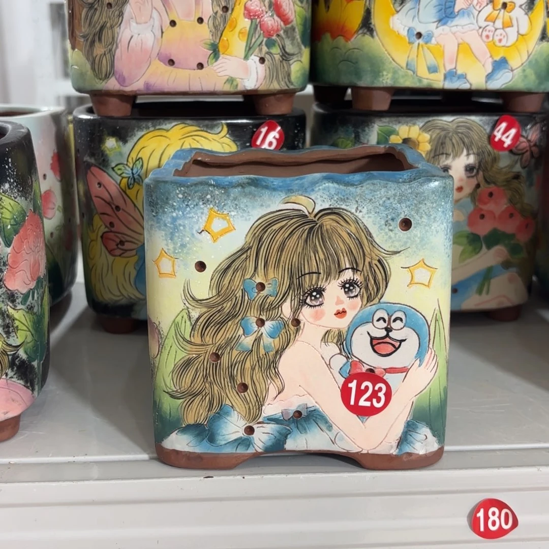 景德镇手绘花盆陶瓷10/11