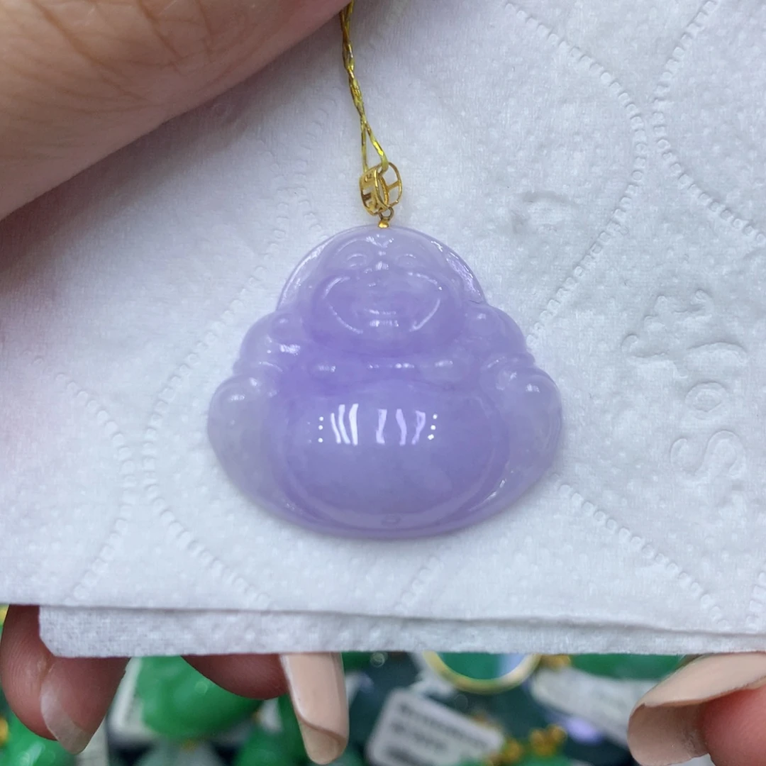 颈饰18K金镶嵌翡翠