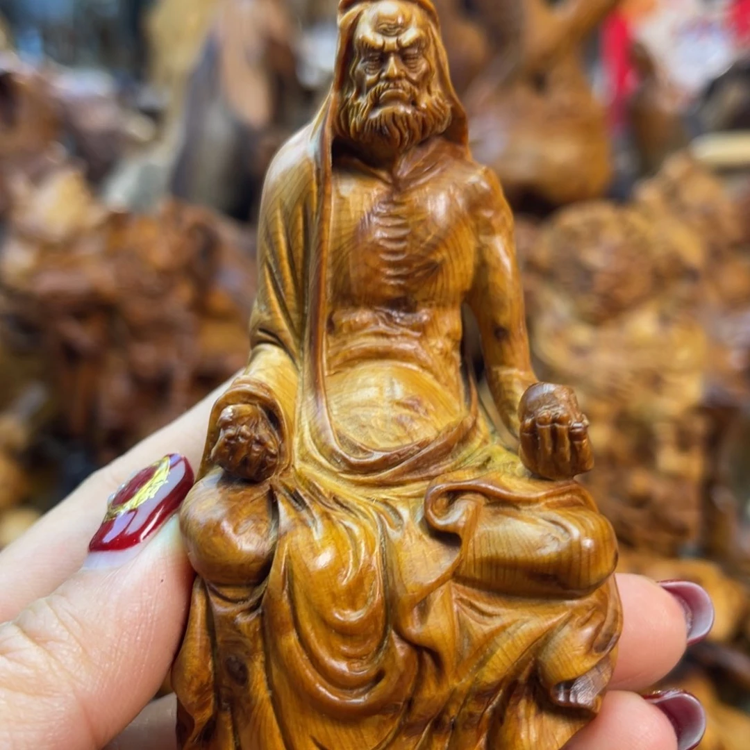 柏木漫**步达摩打坐摆件