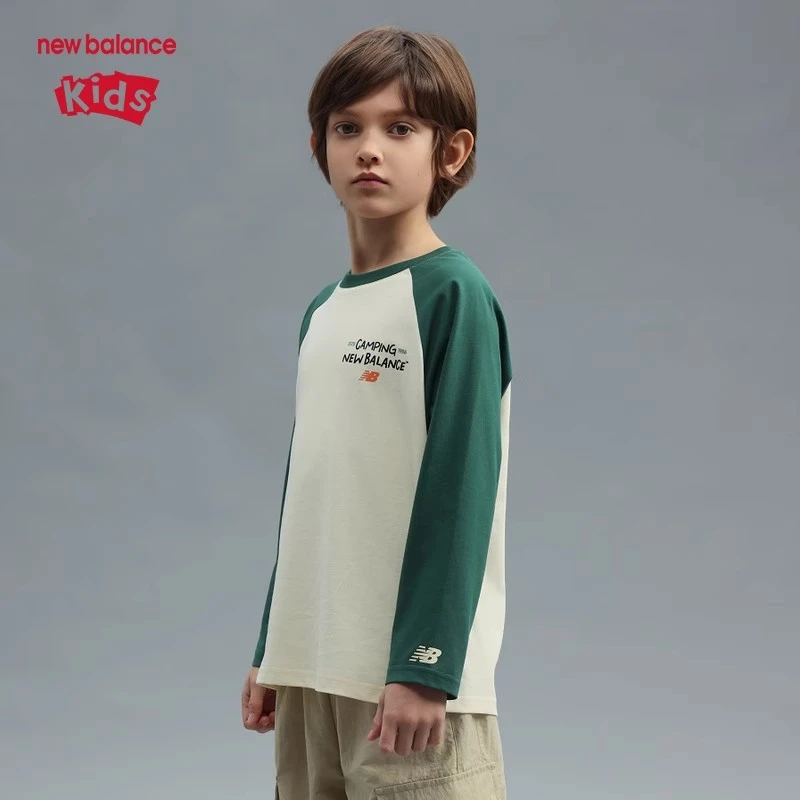 New Balance都市假日男女童洋气卫衣运动儿童运动打底衫7DF12073