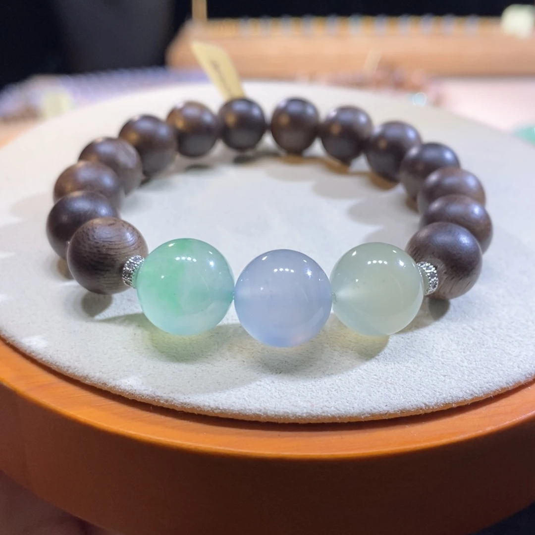 翡翠未镶嵌吊坠(不含链)翡翠糖果色手串