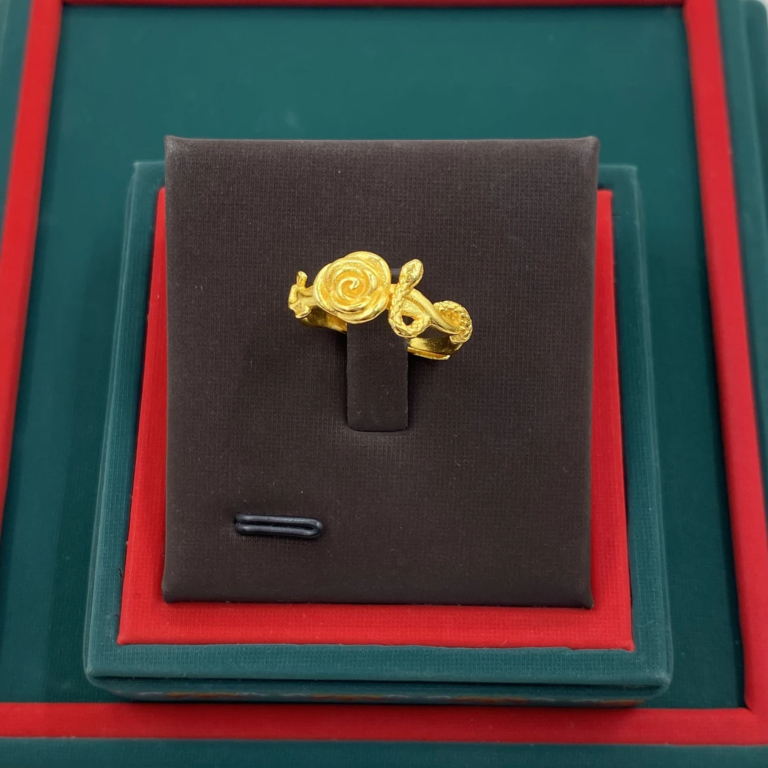 灵蛇护花开口戒指开口可调节指环 B269