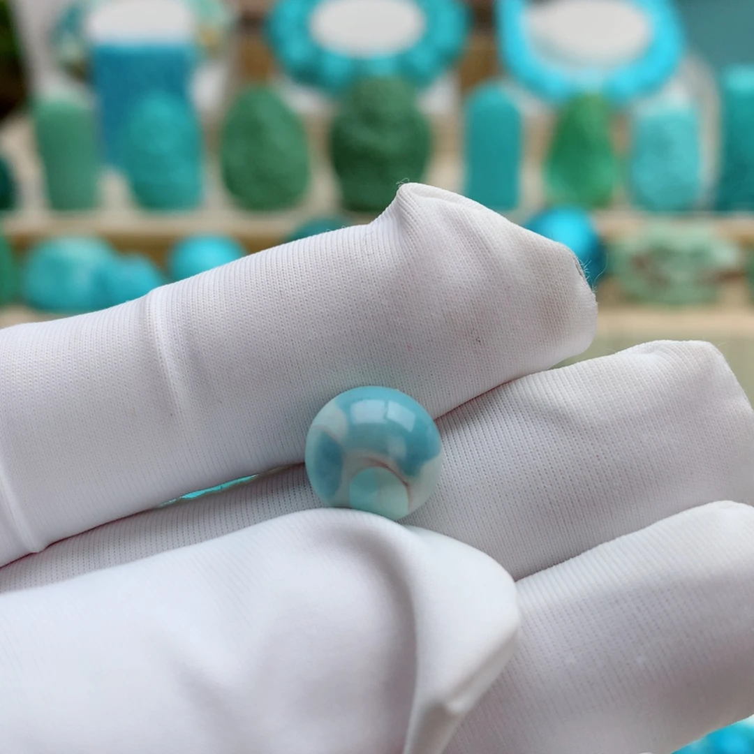 望***星绿松石未镶嵌挂件