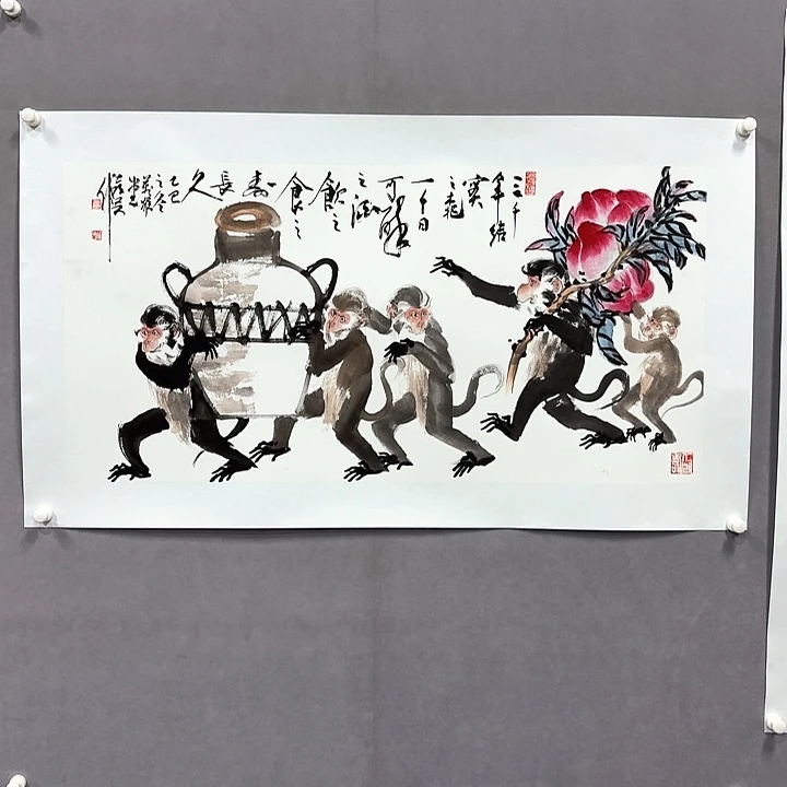 国画亲笔手绘放心去藏