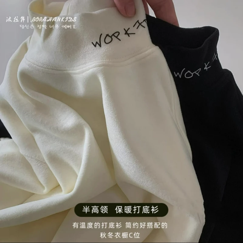 秋冬儿童阳离子打底衫中高领保暖长袖内搭上衣