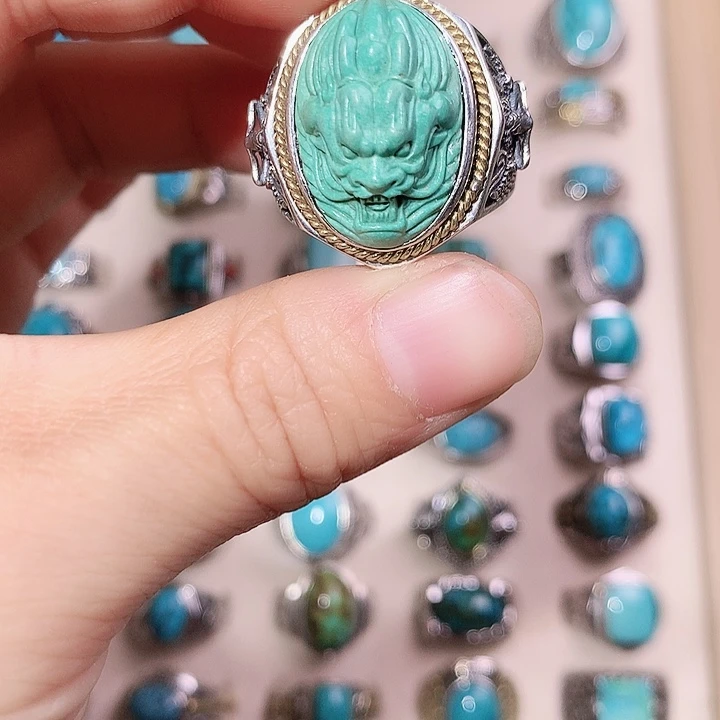 绿松石银S925镶嵌颈饰