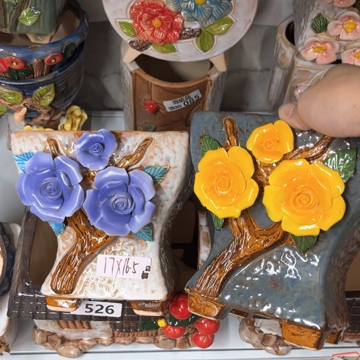 紫砂花盆粗陶材质多肉花盆