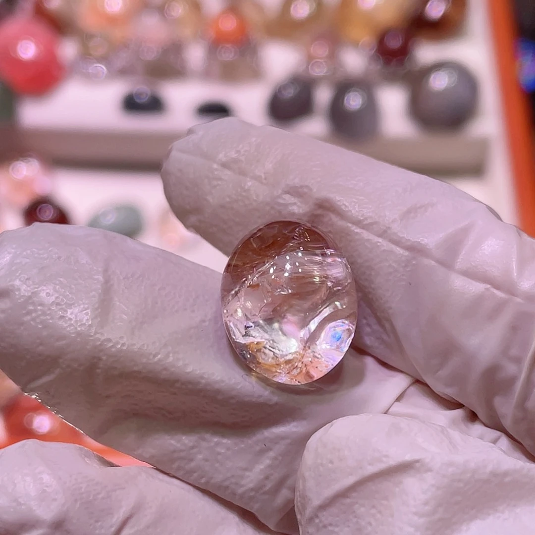 水晶幽灵蛋面不退换未镶嵌你*蜜浇花