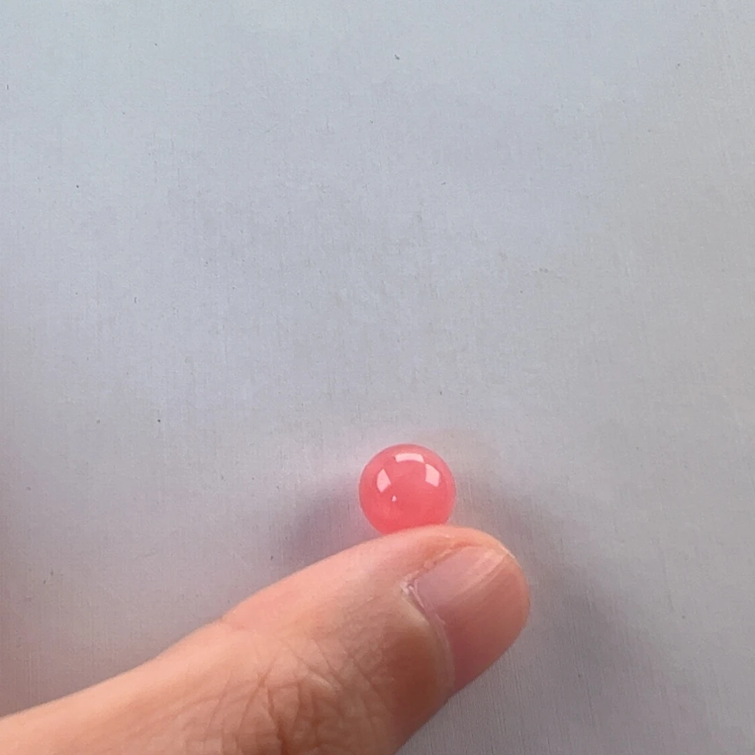 未镶嵌菱锰矿（红纹石）单珠小***?