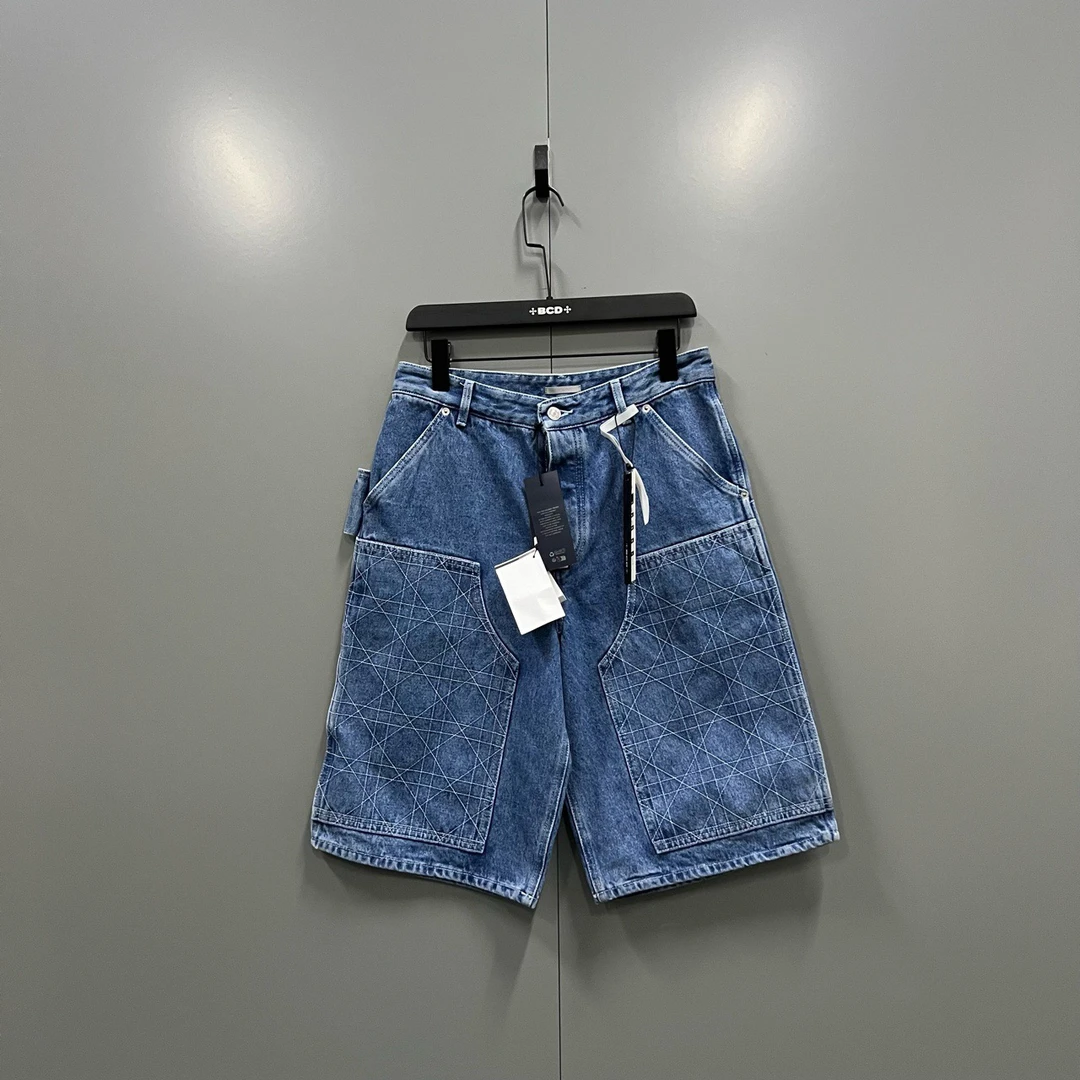 95新 DIOR/迪奥 （c3）藤格纹拼接工装短裤 44码/000382