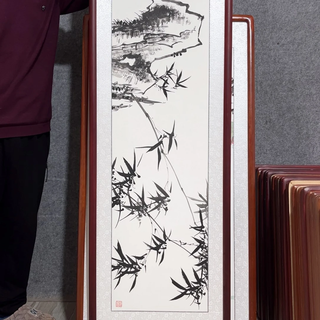 3***L国画书画作品带框163×48