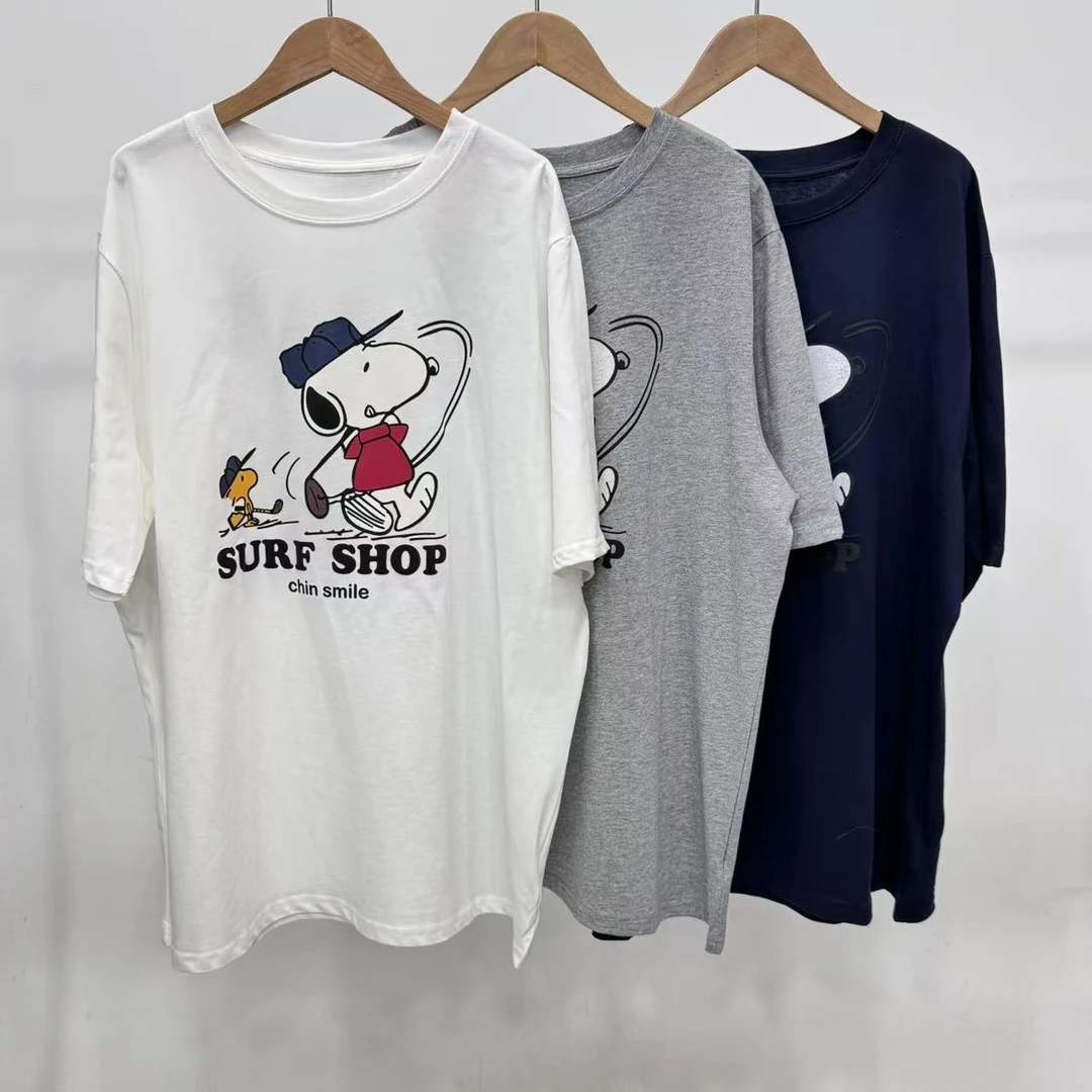 【冲浪比比】新款洋气减龄卡通狗狗印花短袖T恤上衣88065