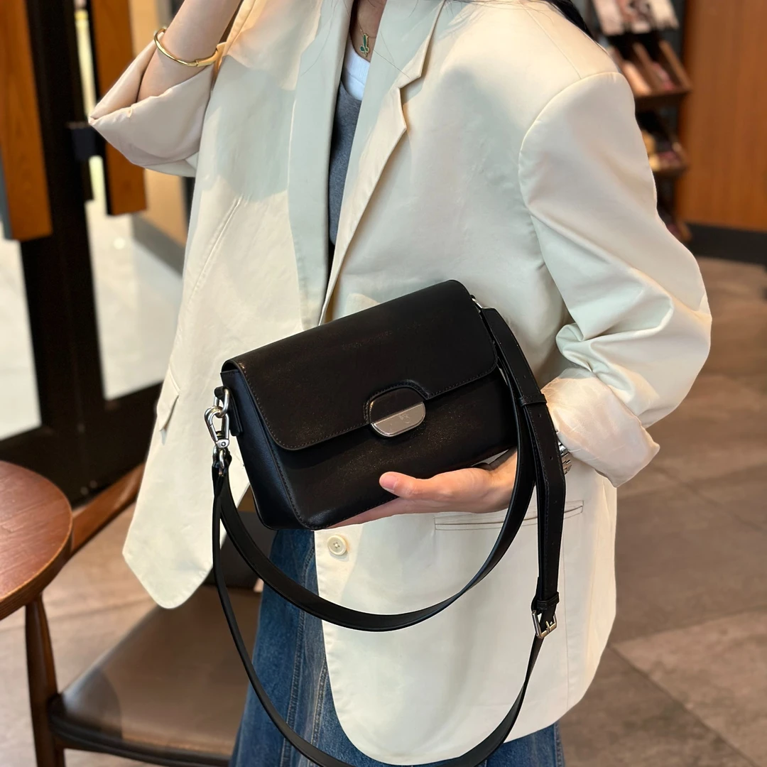 645/黑色BusiDanli高端定制斜挎包气质轻奢真皮