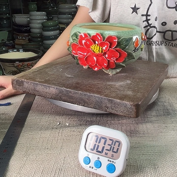 用***0泳坤堂石湾盆陶瓷