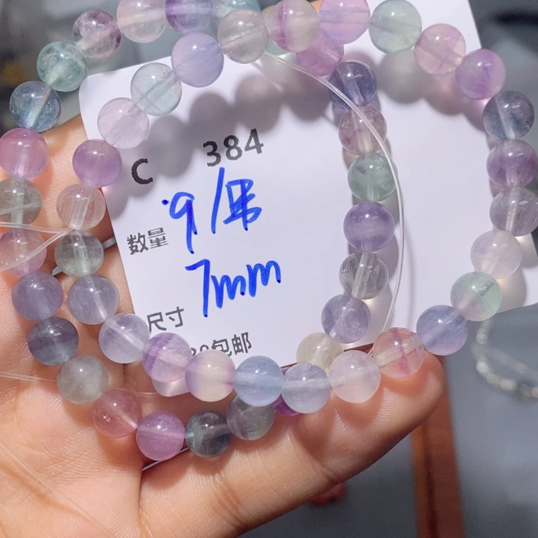 萤石颈饰银S925镶嵌C384