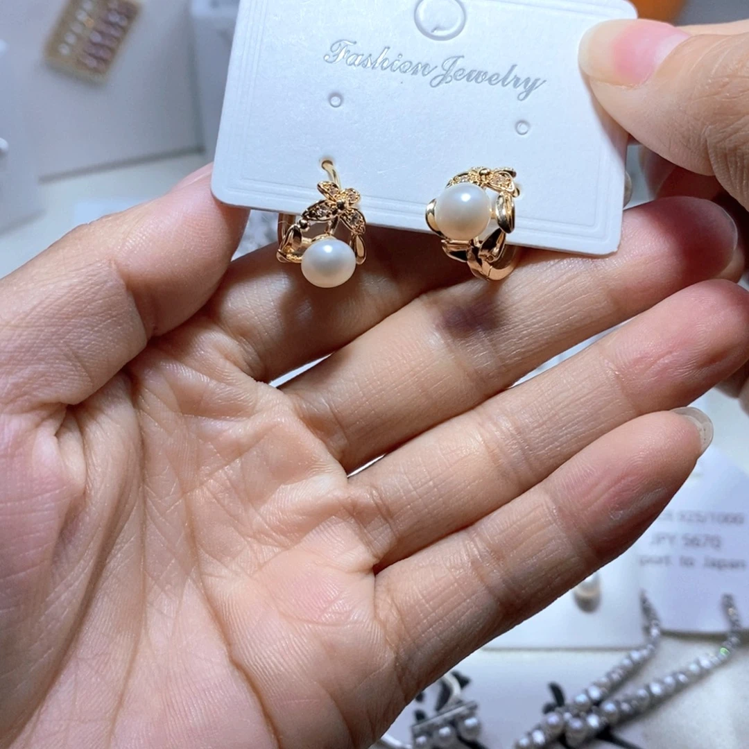 淡水珍珠耳坠未镶嵌