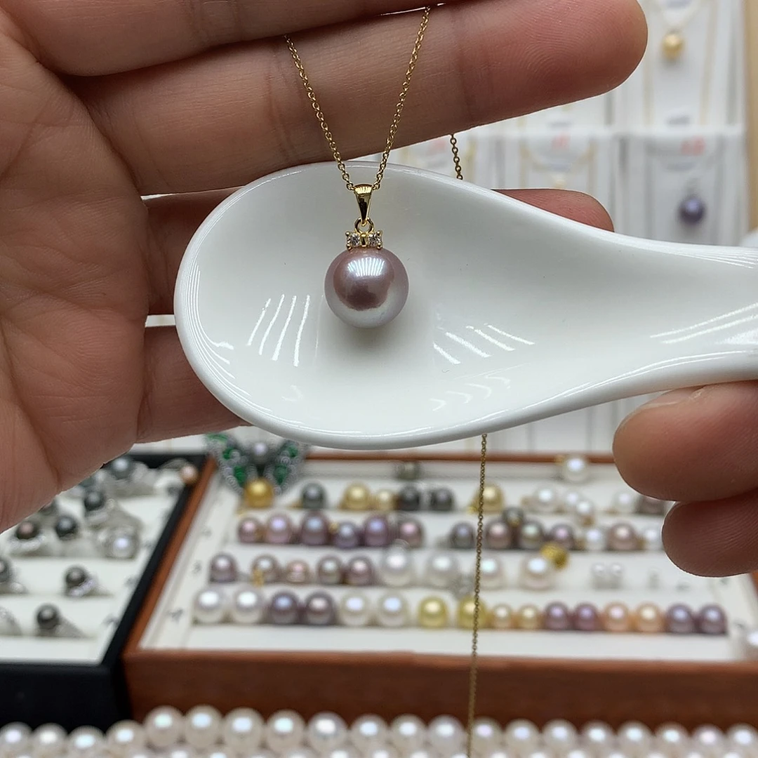 银S925镶嵌套链淡水珍珠