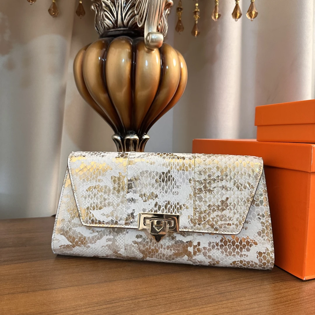 晚宴手抓包蛇皮稀有皮系列-轻奢时尚气质女包