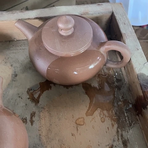 微瑕，不能明火，泡茶壶扁壶