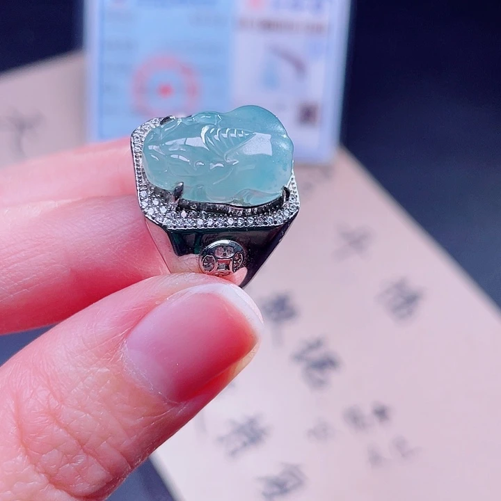 翡翠银S925镶嵌吊坠(不含链)