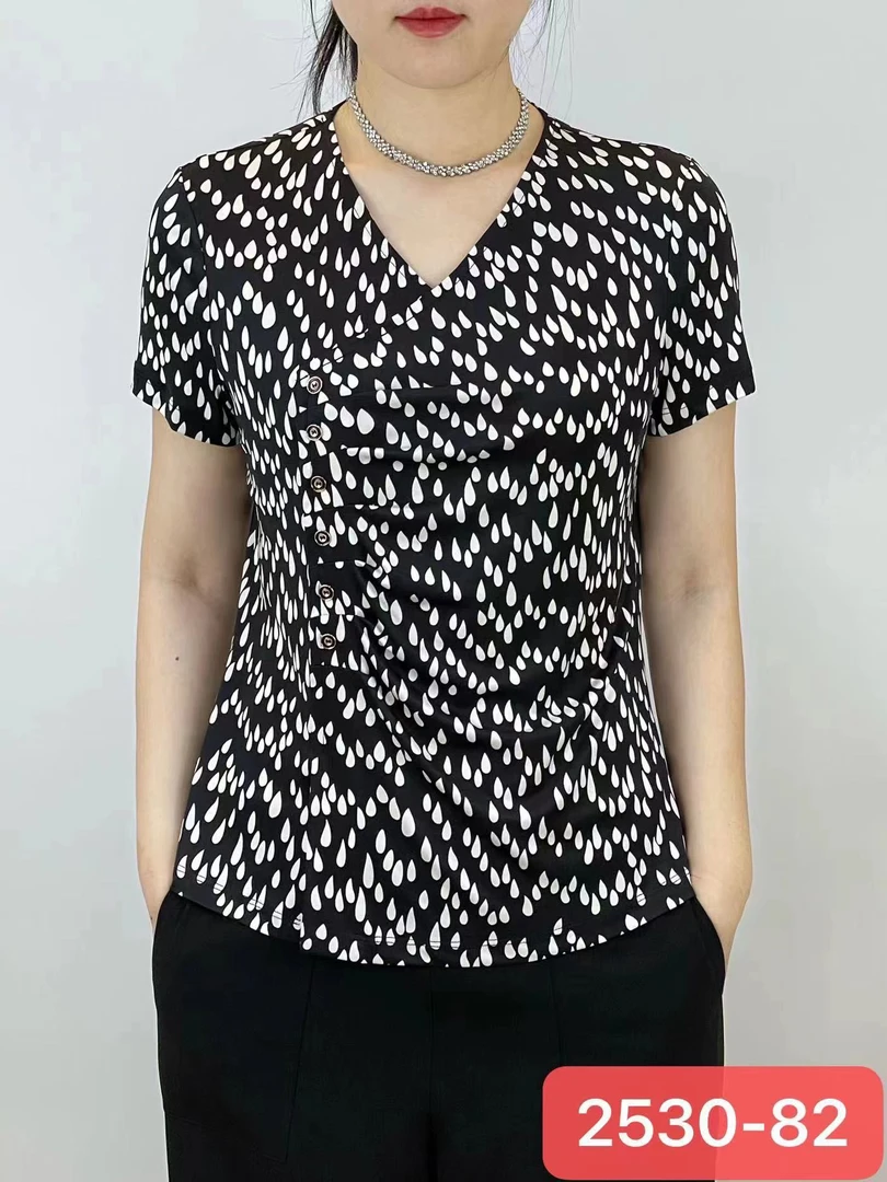 【桑蚕丝】（2530）小水滴高品针织小衫