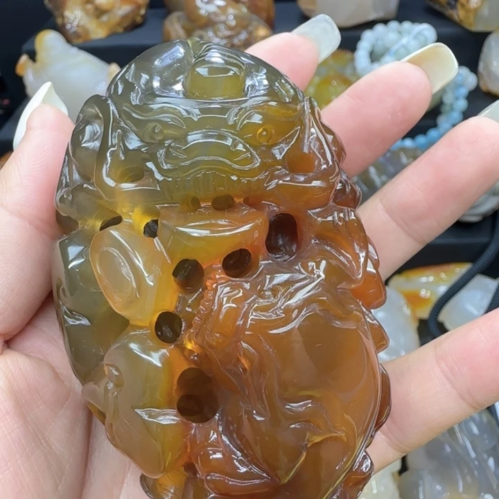 玛瑙/玉髓未镶嵌手把件