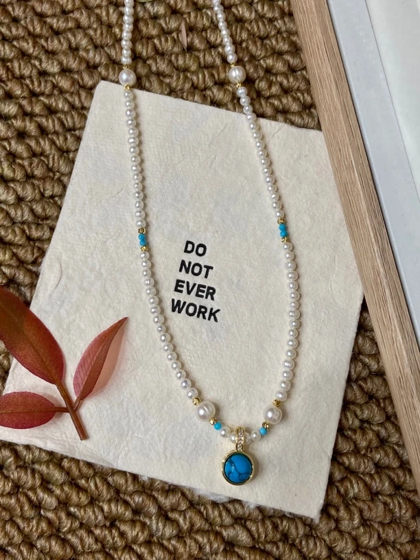 X114  十里间  天然淡水珍珠转运松松纯手工文艺小众项链