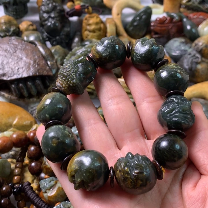 未镶嵌岫岩河磨玉（透闪石质玉）笔搁