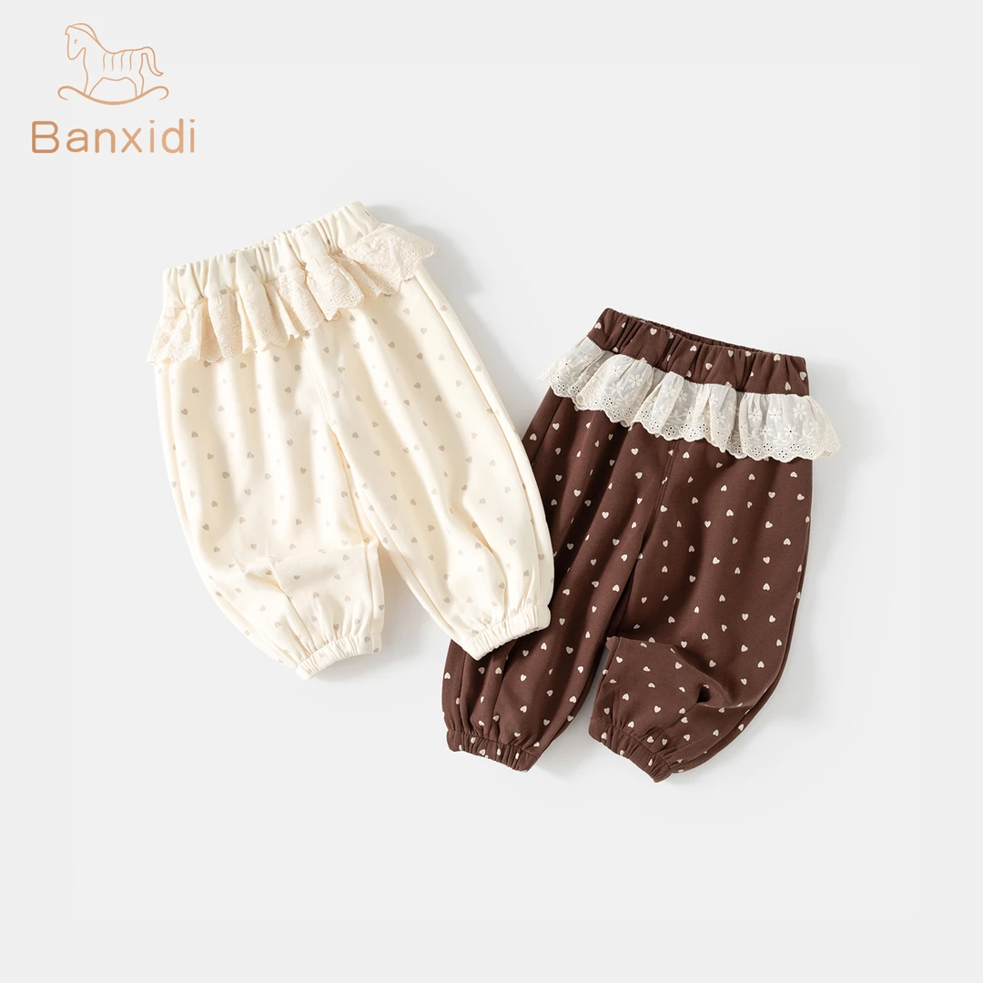 班喜迪女童裤子秋冬新款洋气时髦宝宝休闲裤童装儿童束脚卫裤秋装