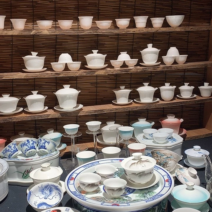 竹节盖碗送3杯，骨瓷