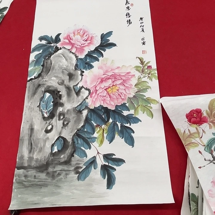 国画花鸟等图案的