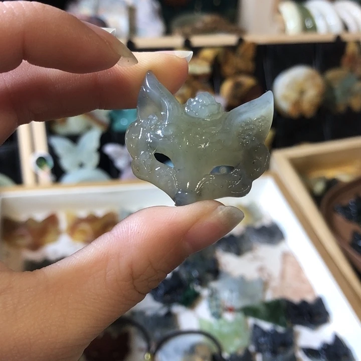 岫玉未镶嵌岫玉耳环