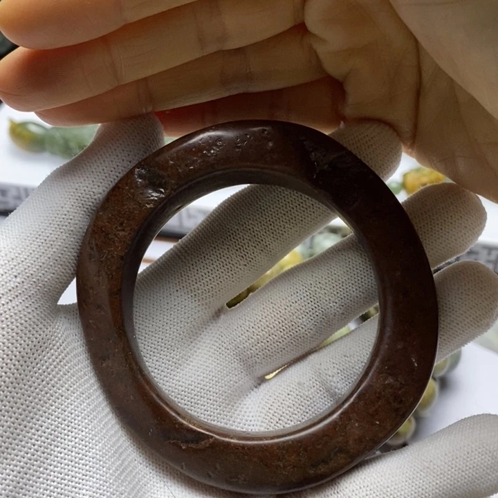 岫岩河磨玉（透闪石质玉）手把未镶嵌酌*