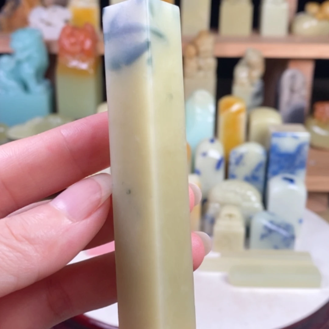 【闪购商品】青田石封门皮蛋绿………..