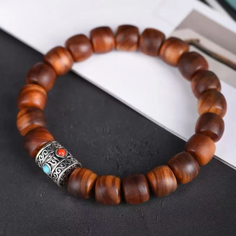 S047 红菩提转经筒手串 无礼盒