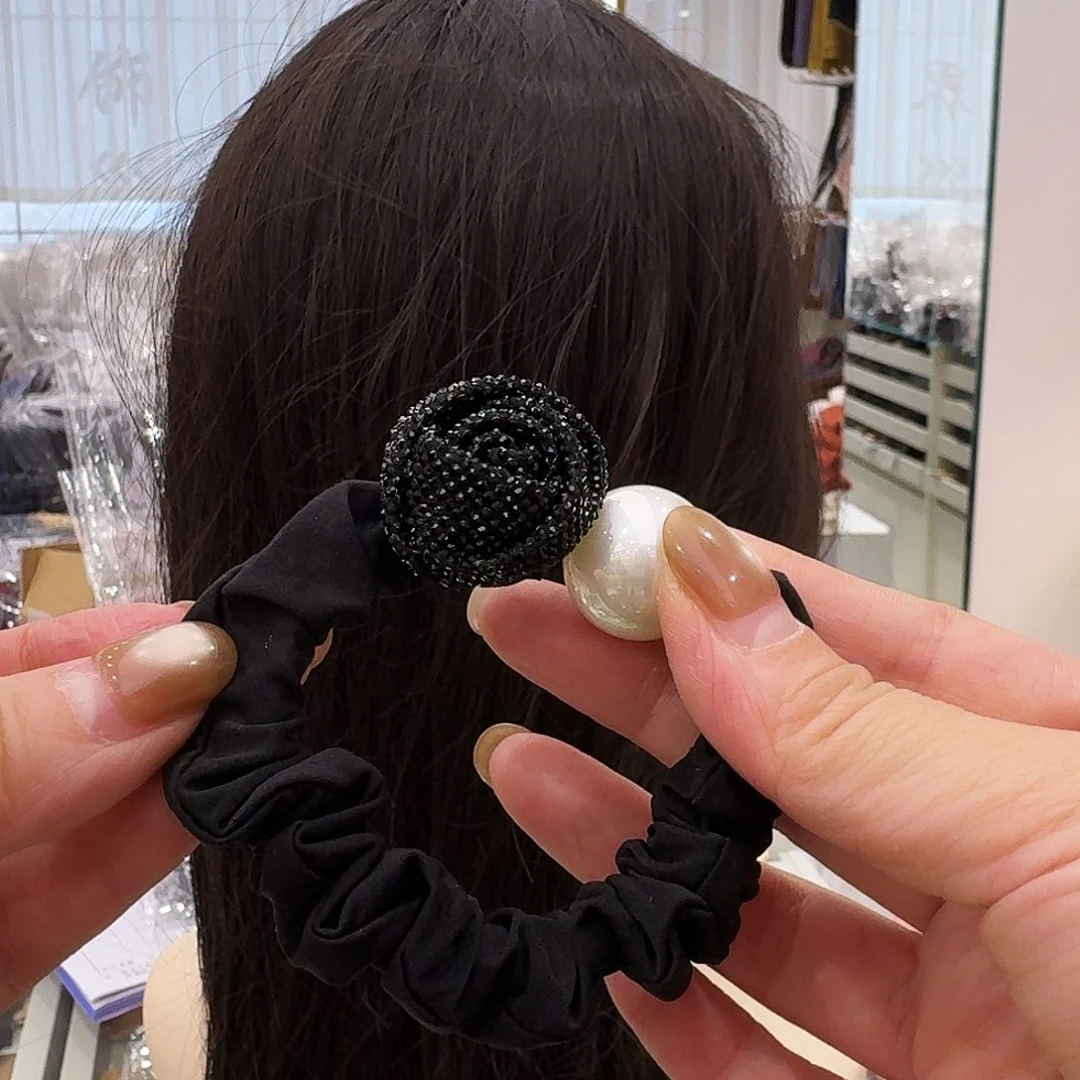 皮质非金属玫瑰发绳