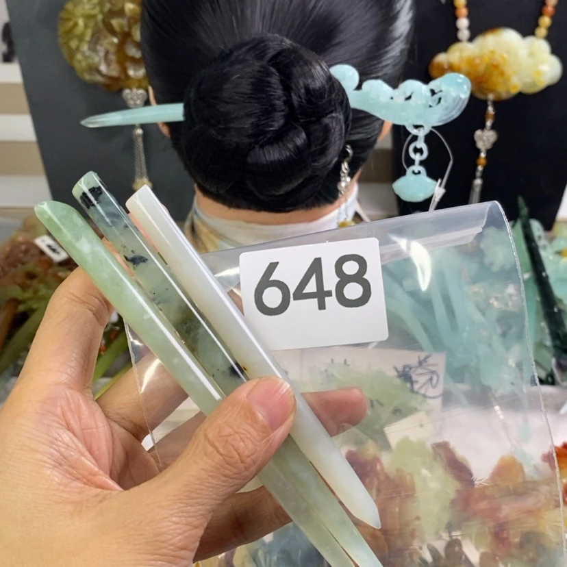 【闪购商品】岫玉发饰未镶嵌乱***戏