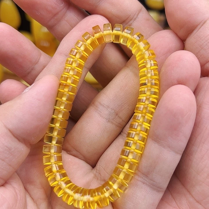琥珀未镶嵌珠宝奇石单圈8.8mm