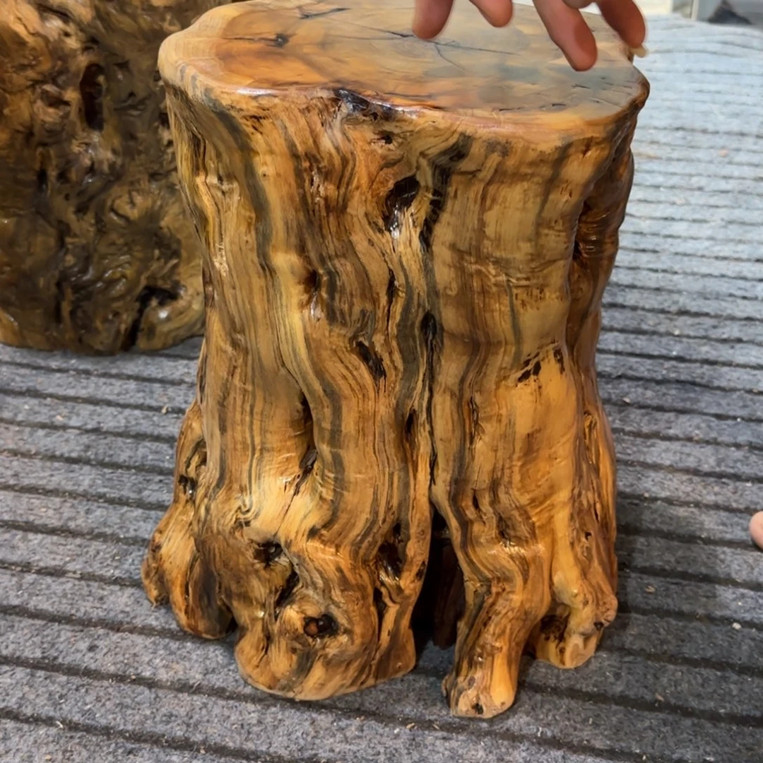 文***客龙纹鸡心枣木手工艺品