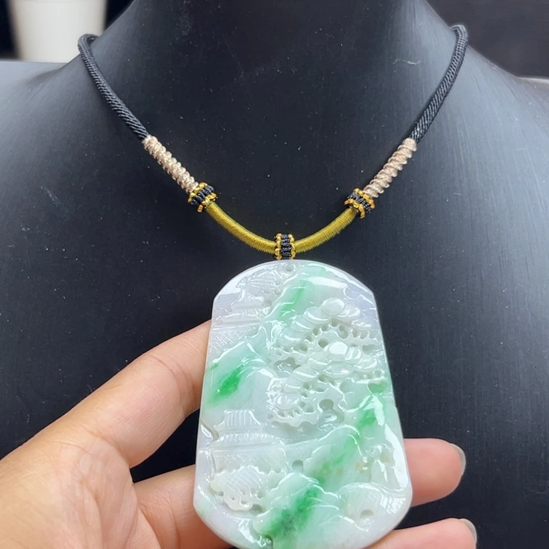 翡翠未镶嵌颈饰天然