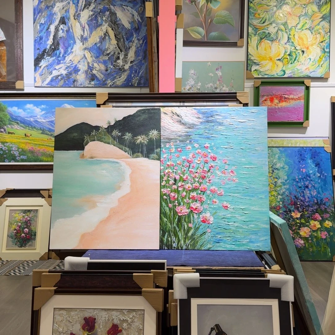 睡***日竖款纯手工油画作品