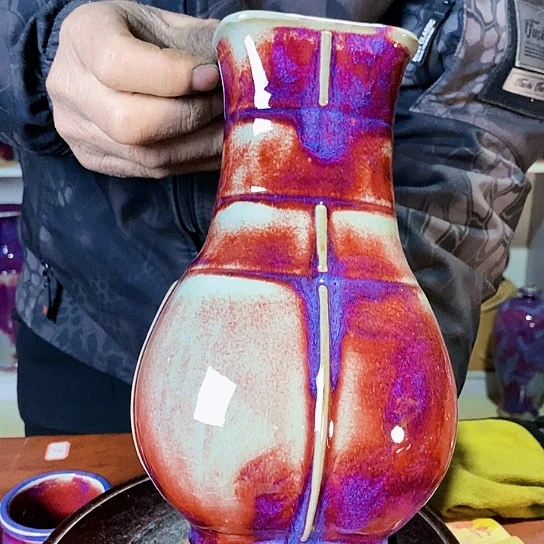 摆件尚峰钧窑作品瓶摆件