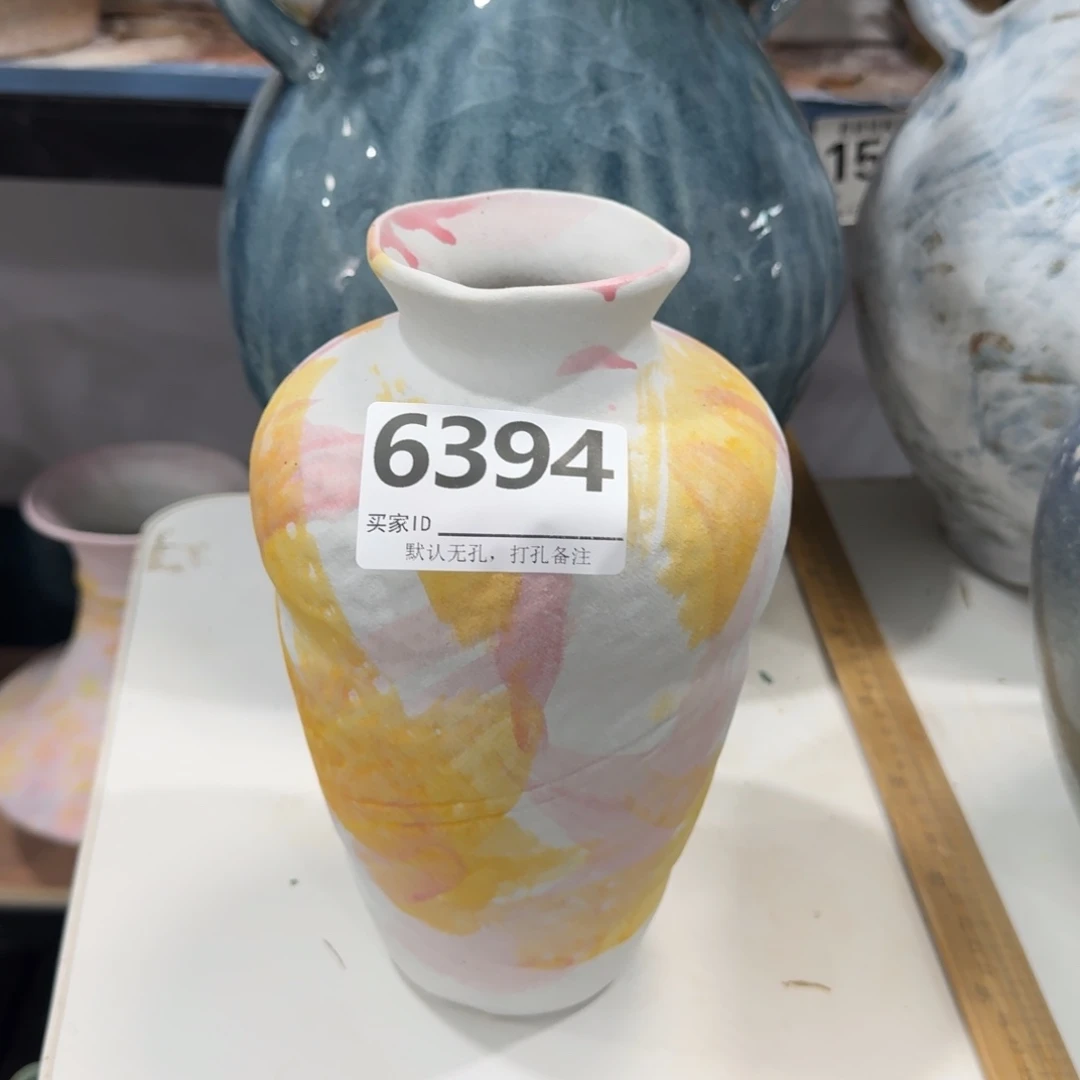 摆件景德镇高温花瓶编码6394高23口5默认无孔